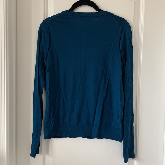 NWT LOFT 100% Cotton Crew Neck Buttoned Down Cardigan Sweater - Picture 11 of 13